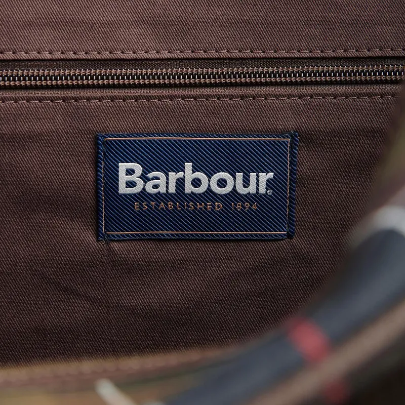 Barbour Tartan and Leather Holdall -3